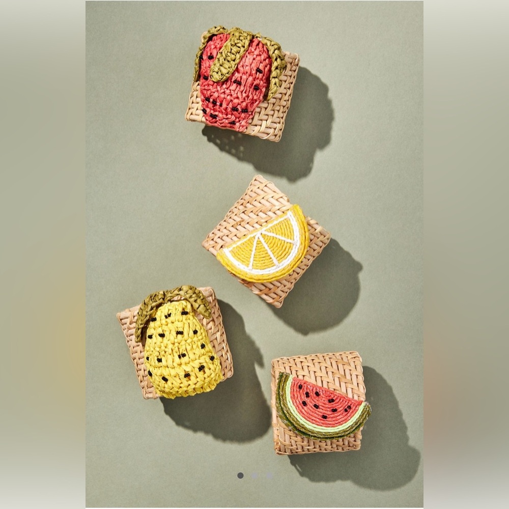 Antropologie Fruta Napkin Rings set of 4